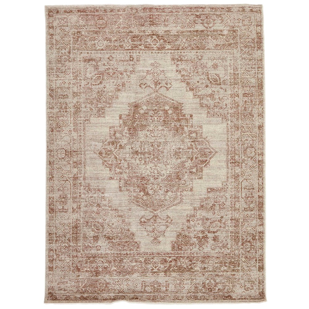 Antique Traditional Medallion 7896C NMJ56 Rug in Beige Red